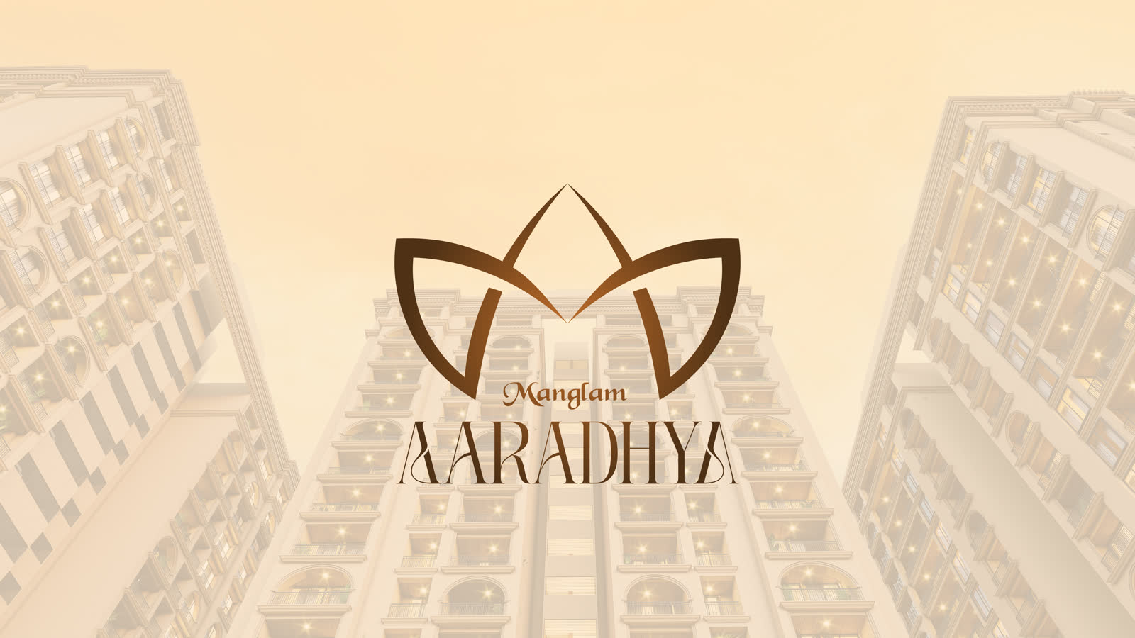 The Manglam Aaradhya mark over the residential towers