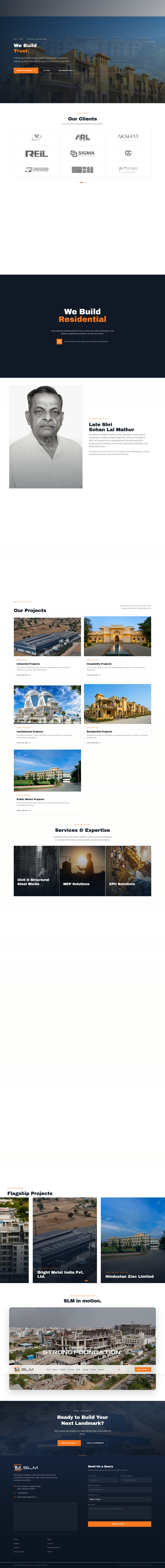 Full homepage of slmindia.in, from the hero through to the footer